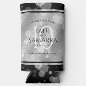 Elegant 10th Tin Wedding Jubileum Celebration Seltzer Blikjeskoeler (Voorkant)