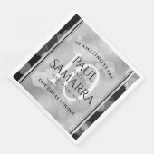 Elegant 10th Tin Wedding Jubileum Celebration Servet (Hoek)