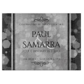 Elegant 10th Tin Wedding Jubileum Celebration Snijplank (Voorkant)