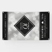 Elegant 10th Tin Wedding Jubileum Celebration Spandoek (Horizontaal)