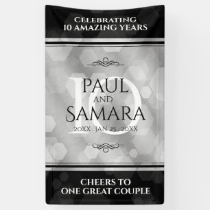 Elegant 10th Tin Wedding Jubileum Celebration Spandoek