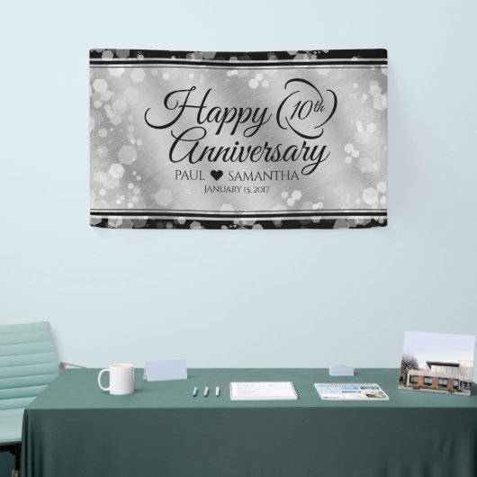 Elegant 10th Tin Wedding Jubileum Celebration Spandoek (Beurs)