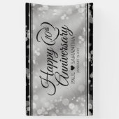 Elegant 10th Tin Wedding Jubileum Celebration Spandoek (Verticaal)