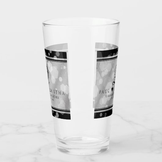 Elegant 10th Tin Wedding Jubileum Glas (Links)