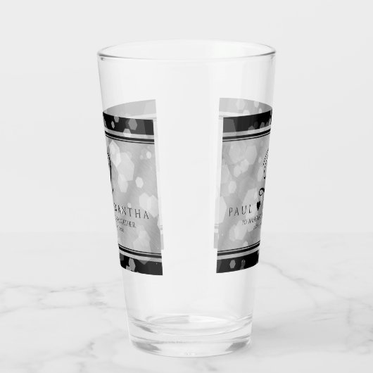 Elegant 10th Tin Wedding Jubileum Glas (Rechts)