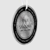 Elegant 10th Tin Wedding Jubileum Ornament (voorkant)