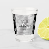 Elegant 10th Tin Wedding Jubileum Shot Glas (Voorkant)