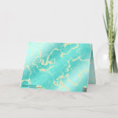 Elegant 11e 44e Turquoise Wedding Jubileum Bedankkaart (Achterkant)