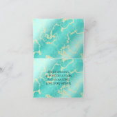 Elegant 11e 44e Turquoise Wedding Jubileum Bedankkaart (Binnen)