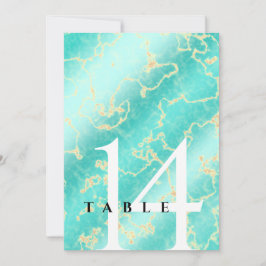 Elegant 11e 44e Turquoise Wedding Jubileum Kaart