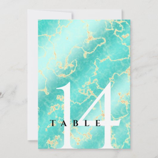 Elegant 11e 44e Turquoise Wedding Jubileum Kaart (Voorkant)