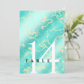 Elegant 11e 44e Turquoise Wedding Jubileum Kaart (Staand voorkant)