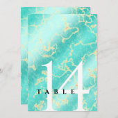 Elegant 11e 44e Turquoise Wedding Jubileum Kaart (Voorkant / Achterkant)