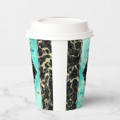 Elegant 11e turquoise huwelijksjubileum papieren bekers (Links)