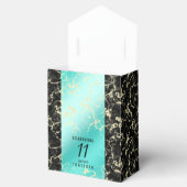 Elegant 11e Turquoise Wedding Jubileum Bedankdoosjes (Geopend)