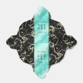 Elegant 11e Turquoise Wedding Jubileum Bedankdoosjes (Uitgevouwen)