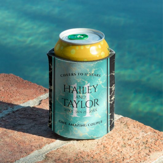 Elegant 11e Turquoise Wedding Jubileum Blikjeskoeler (Insitu Zwembad)