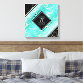 Elegant 11e Turquoise Wedding Jubileum Canvas Afdruk (Insitu (Slaapkamer))