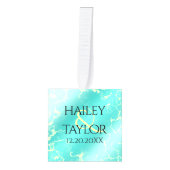 Elegant 11e Turquoise Wedding Jubileum Decoratie (Voorkant)