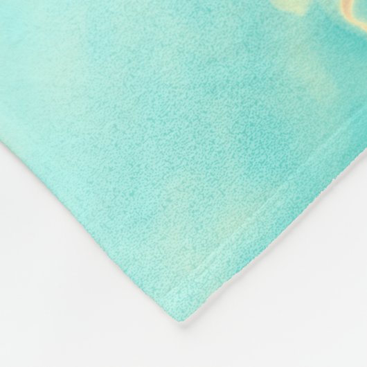 Elegant 11e Turquoise Wedding Jubileum Fleece Deken (Hoek)