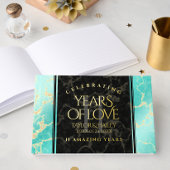 Elegant 11e Turquoise Wedding Jubileum Gastenboek