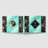 Elegant 11e Turquoise Wedding Jubileum Gastenboek (Volledig)