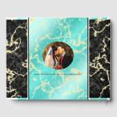 Elegant 11e Turquoise Wedding Jubileum Gastenboek (Achterkant)