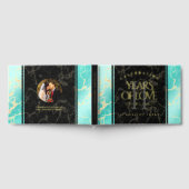 Elegant 11e Turquoise Wedding Jubileum Gastenboek (Volledig)