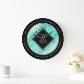 Elegant 11e Turquoise Wedding Jubileum Grote Klok (Huis)