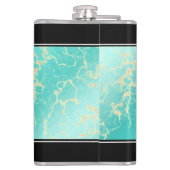 Elegant 11e Turquoise Wedding Jubileum Heupfles (Achterkant)