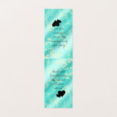 Elegant 11e Turquoise Wedding Jubileum Kaart (Binnenkant ongevouwen)