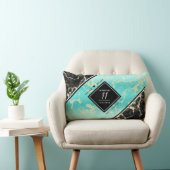 Elegant 11e Turquoise Wedding Jubileum Kussen (Stoel)