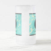 Elegant 11e Turquoise Wedding Jubileum Matglas Bierpul (Center)