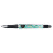 Elegant 11e Turquoise Wedding Jubileum Pen (Voorkant)