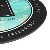 Elegant 11e Turquoise Wedding Jubileum Snijplank (Hoek)