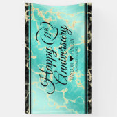 Elegant 11e Turquoise Wedding Jubileum Spandoek (Verticaal)
