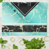 Elegant 11e Turquoise Wedding Jubileum Theedoek (Gevouwen)