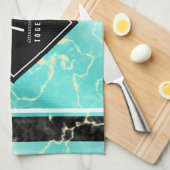 Elegant 11e Turquoise Wedding Jubileum Theedoek (Quarter Fold)