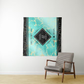 Elegant 11e Turquoise Wedding Jubileum Wandkleed (In Situ (horizontaal))