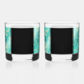 Elegant 11e Turquoise Wedding Jubileum Whisky Glas (Rechts)