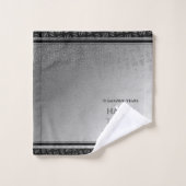 Elegant 11th Steel Wedding Jubileum Bad Handdoek (Wasdoekje)