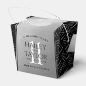 Elegant 11th Steel Wedding Jubileum Celebration Bedankdoosjes (Achterkant)