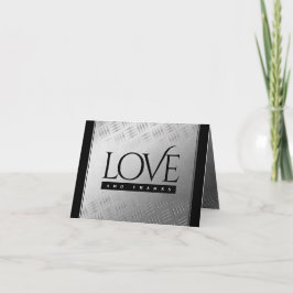 Elegant 11th Steel Wedding Jubileum Celebration Bedankkaart