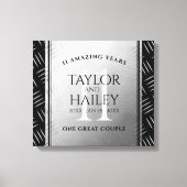 Elegant 11th Steel Wedding Jubileum Celebration Canvas Afdruk (Voorkant)