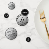 Elegant 11th Steel Wedding Jubileum Celebration Confetti (Groep)