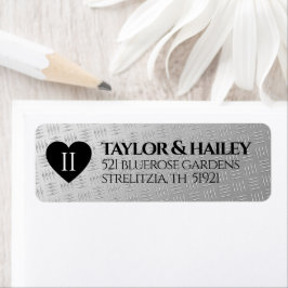 Elegant 11th Steel Wedding Jubileum Celebration Etiket