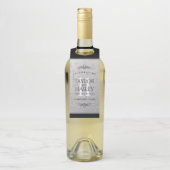 Elegant 11th Steel Wedding Jubileum Celebration Flessenhanger (Op fles)