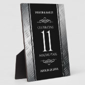 Elegant 11th Steel Wedding Jubileum Celebration Fotoplaat (Zijkant)