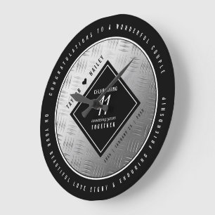 Elegant 11th Steel Wedding Jubileum Celebration Grote Klok