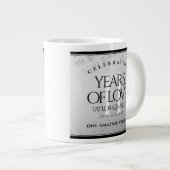 Elegant 11th Steel Wedding Jubileum Celebration Grote Koffiekop (Voorkant rechts)